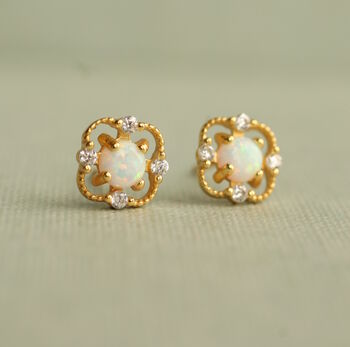 Victorian Opal Stud Earrings, 6 of 6