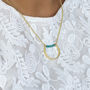 Gold Plated Arc Birthstone Necklace, thumbnail 1 of 7