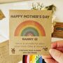 Personalised Rainbow Mother's Day Wild Flower Seed Packet, Card Alternative, Token Gift, thumbnail 1 of 4
