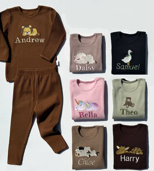 Safari Kids Personalised Pyjama Loungewear Set |, 2 of 6