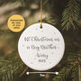 1st Christmas As A Big Brother Round Tree Decoration, thumbnail 2 of 4