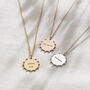 Personalised Cluster Crown Disc Necklace, thumbnail 1 of 9