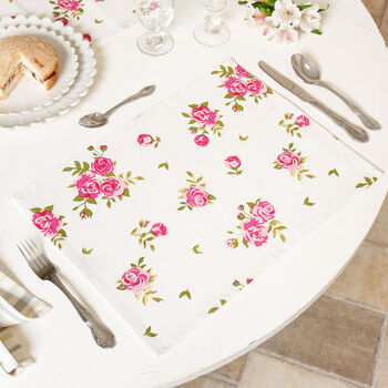 Helmsley Blush Cotton Table Linen Collection, 4 of 11