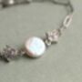 Silver Plated Art Deco Freshwater Pearl Bridal Bracelet, thumbnail 1 of 6