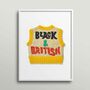 Black And British Raffia Vest Fine Art Print, thumbnail 1 of 2
