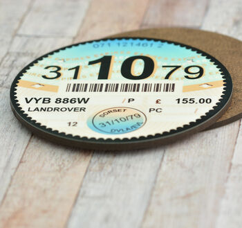 Personalised Tax Disc Coaster, 5 of 5