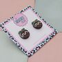 Christmas Pudding Glitter Christmas Resin Studs, thumbnail 2 of 4