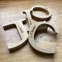 Personalised New Baby Raw Oak Letter, thumbnail 3 of 4