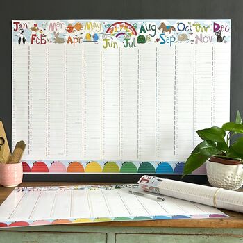 Large 2025 Rainbow Wall Planner Pet Calendar, 9 of 9