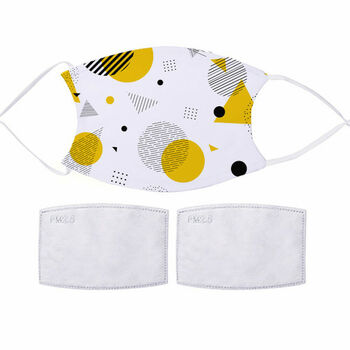 Fabric Face Mask Geometric Design By HELLO LOVELY