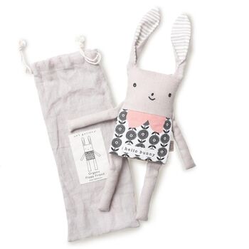 Soft Organic Bunny Cuddle Friend And Flip Book, 4 of 7