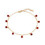 July Carnelian Birthstone Anklet, thumbnail 2 of 7
