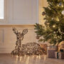 Studley Rattan Resting Fawn Light Up Reindeer, thumbnail 5 of 6