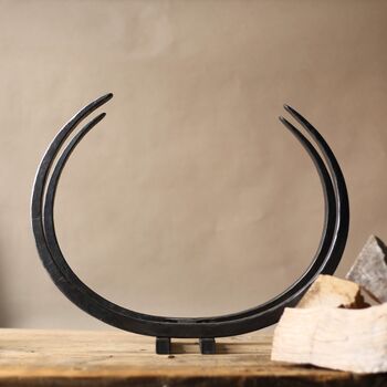 6th Anniversary Gift Iron Log Store 'Long Horn' Design, 2 of 12