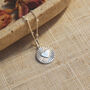 Silver Sunburst Heart Necklace With Optional Personalised Initial, thumbnail 4 of 7