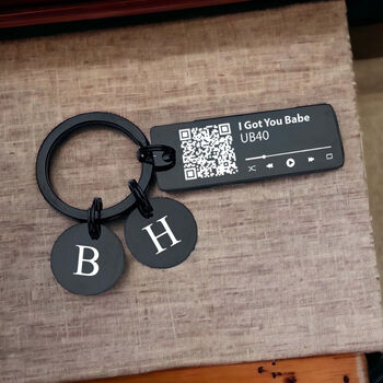 Music Or You Tube Qr Code, Personalised Keyring, 2 of 7