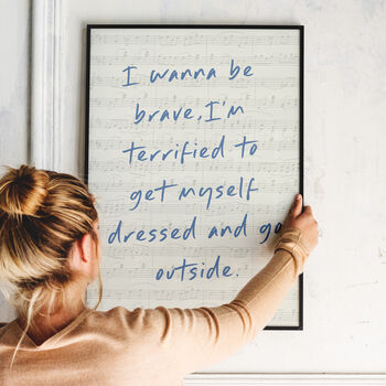Personalised Music Lyrics Print | Custom Quote Wall Art, 2 of 7
