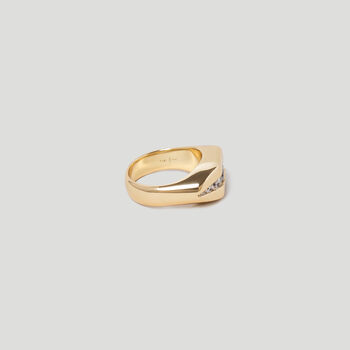 18k Gold Plated Vermeil Chunky Geometric Ring, 2 of 4