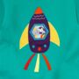 Organic Cotton Kids T Shirt With Rocket Appliqué, thumbnail 2 of 3