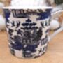 Set Of Six Palace Mugs In Blue Willow Design, thumbnail 7 of 9