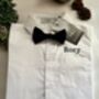 Ring Bearer Boy's 5pc Wedding Linen Brace Outfit Hat, thumbnail 4 of 7