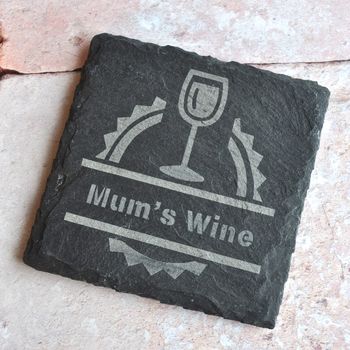 Personalised Wine Slate Coaster, 3 of 3