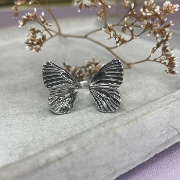 925 Sterling Silver Butterfly Statement Ring, 6 of 8