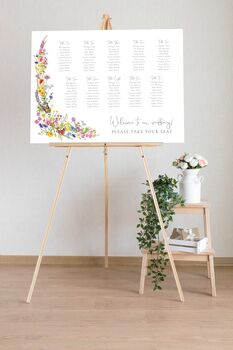 Wildflower Table Plan Board A2 Or A1, 2 of 6