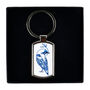 Blue And White Lovebird Millefiori Keyring, thumbnail 1 of 9
