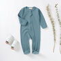 Tiny Alpaca Organic Cotton Baby Sleepsuit, thumbnail 5 of 9
