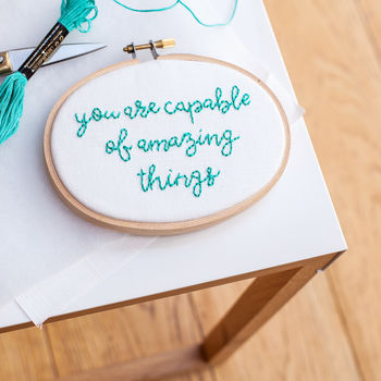 Amazing Things Mini Motivator Embroidery Kit, 4 of 8