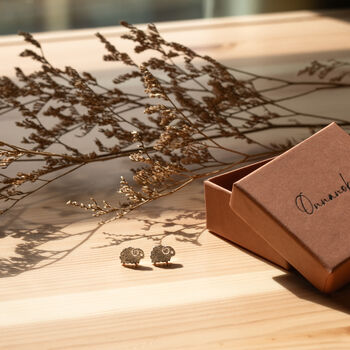 Sterling Silver Sheep Stud Earrings For Animal Lovers, 3 of 7
