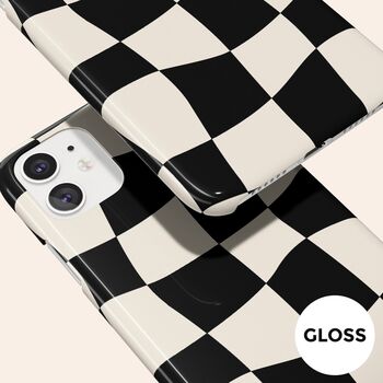 Black And White Plaid Phone Case, 5 of 7