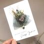 New Baby Dried Flower Bouquet Card, thumbnail 2 of 9