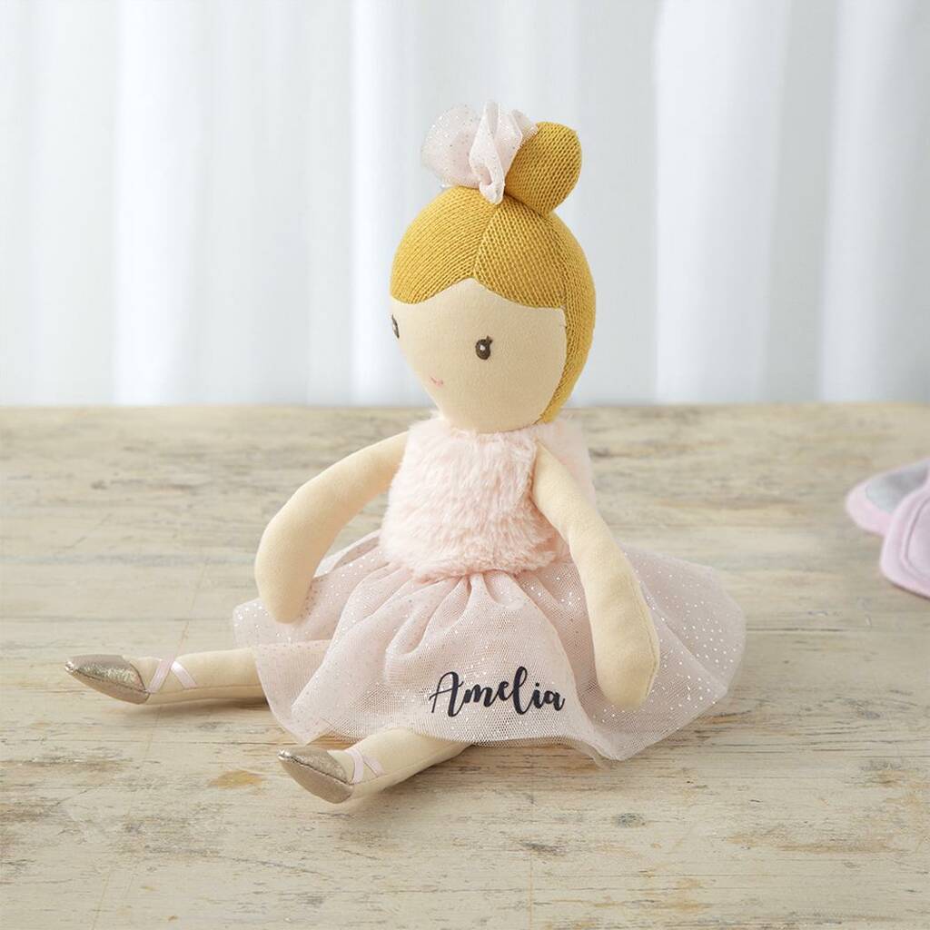 Personalised Ballerina Doll In Pale 