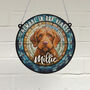 Vizsla Wirehaired Memorial Suncatcher, thumbnail 1 of 6