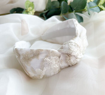 Bridal Lace Knot Headband, 3 of 7