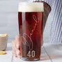 Personalised Name And Age Birthday Beer Glass, thumbnail 3 of 7