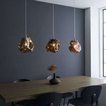 Magma Bronze Glass Pendant Light, 5 of 6