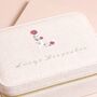 Personalised Floral Initial Linen Jewellery Case, thumbnail 4 of 7