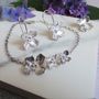 Handmade Hydrangea Silver Necklace, thumbnail 4 of 5