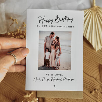 Personalised Birthday Photo Card, Custom Picture Greeting Card, 2 of 3