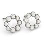 Sterling Silver Pebble Circle Stud Earrings, thumbnail 3 of 7