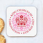King's Coronation Personalised China Mug Pink Emblem, thumbnail 4 of 4