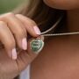 Engraved Sterling Silver Large Heart Locket Necklace, thumbnail 2 of 7