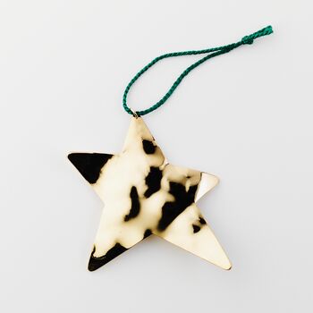 Hand Hammered Gold Plated Star Christmas Ornament, 3 of 5