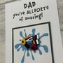 Liquorice Allsorts Polymer Clay Birthday Card Handmade, thumbnail 5 of 12