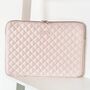 Quilted Marshmallow Pink Laptop Sleeve, thumbnail 1 of 3