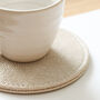 Faux Shagreen Ivory Coasters Set Of Six, thumbnail 4 of 4