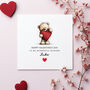 Personalised Bear Heart Valentine's Day Card For Husband, Boyfriend Or Fiance, thumbnail 1 of 4